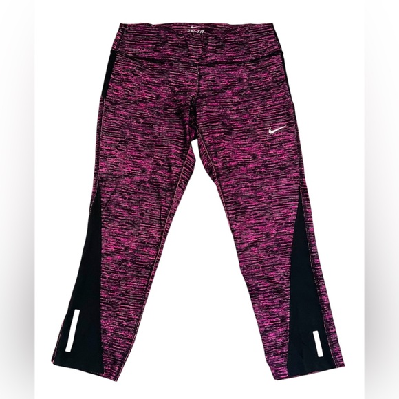 Nike Women's Dri-Fit Legend Capri Leggings Purple Medium Athletic - Picture 1 of 11